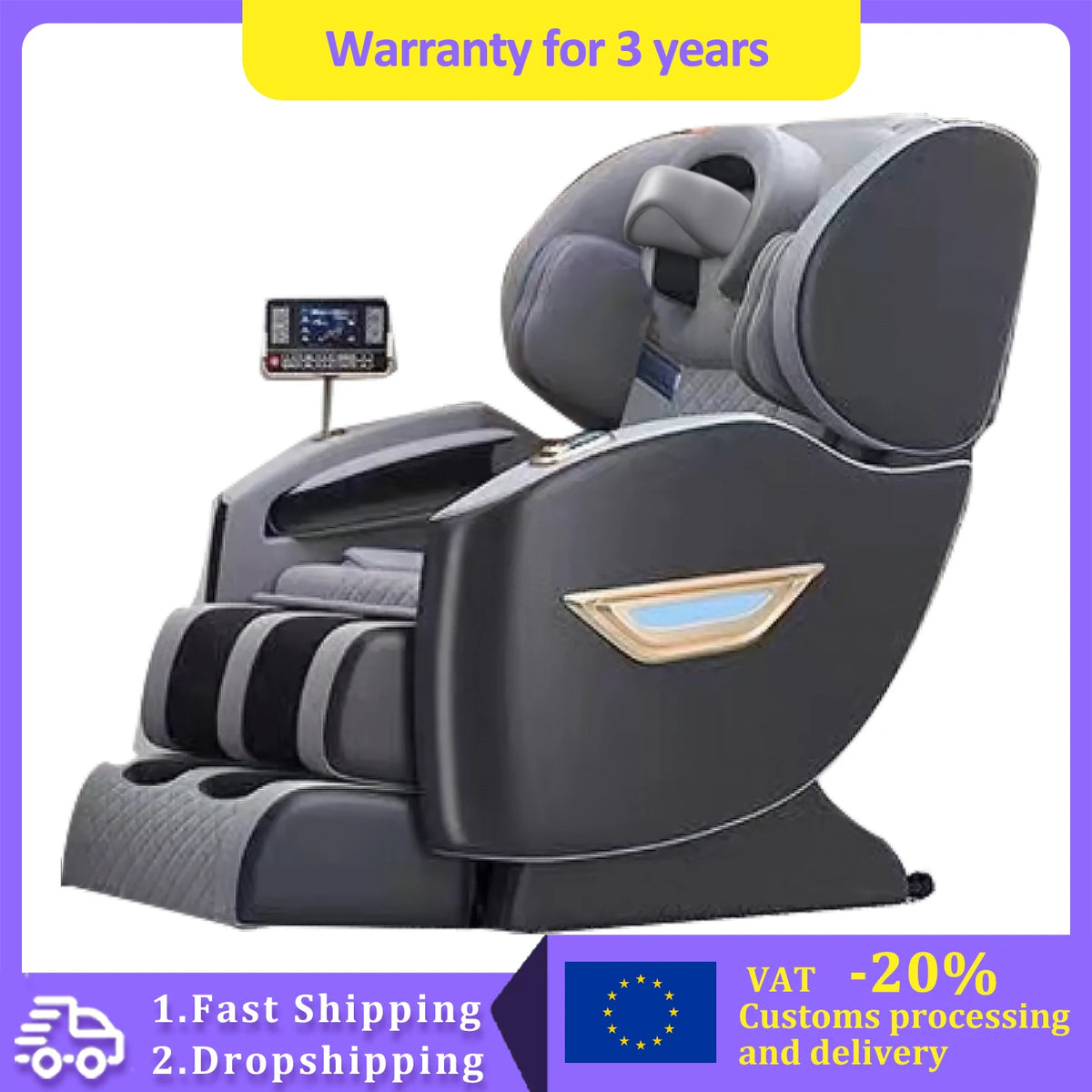 Massage Chair full body with airbag 3-year warranty Multi-Function Zero Gravity Bluetooth Music heating relax massage chair sofa