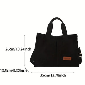 Women's Corduroy Tote Bag Large Capcity Handbags for Women Commuting Women's Bag Messenger Shoulder Bag Female Handbag