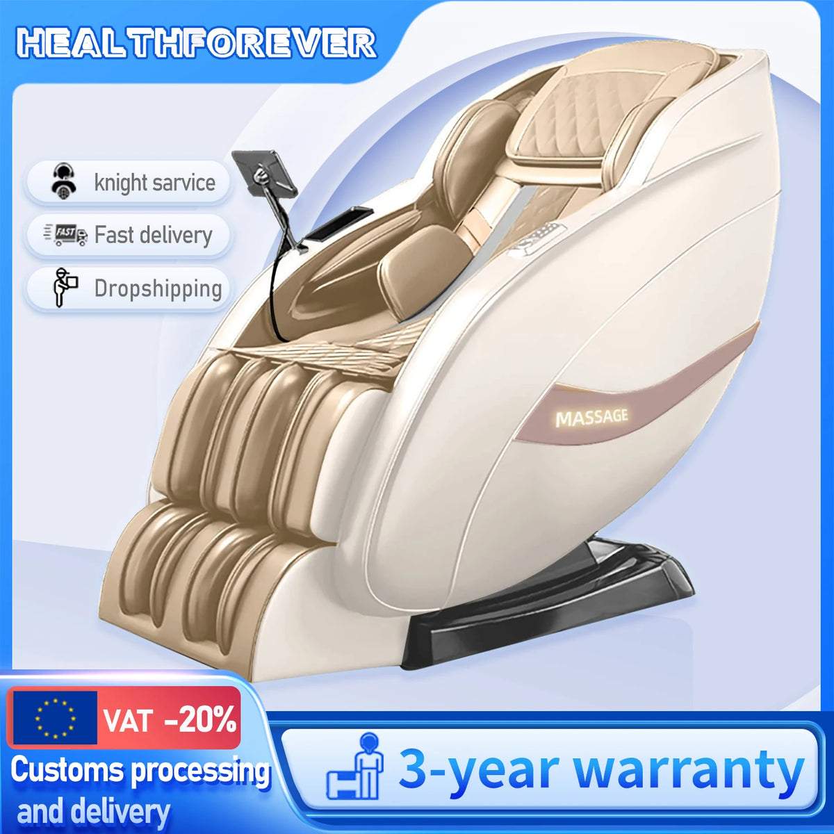 massage chair full body zero gravity with Shiatsu Massage Roller electric Bluetooth Music Body Care Multi-Function massage chair