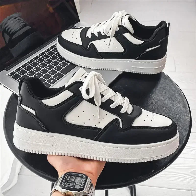 New Aerating Plate Shoes Men's Fashionable All-Matching Platform White Shoes Sports Casual Borad Shoes Fashionable Shoes