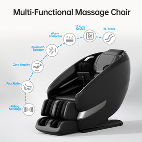 Massage Chair Full Body Shiatsu Massage Recliner LCD Touch Screen Back Calf Heating Customizable Features and Zero Gravity Modes