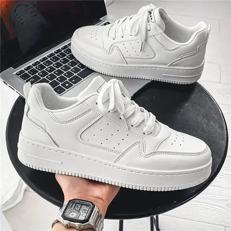 New Aerating Plate Shoes Men's Fashionable All-Matching Platform White Shoes Sports Casual Borad Shoes Fashionable Shoes