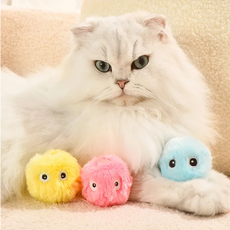 Smart Cat Toys Interactive Ball Catnip Cat Training Toy Pet Playing Ball Pet Squeaky Supplies Products Toy for Cats Kitten Kitty