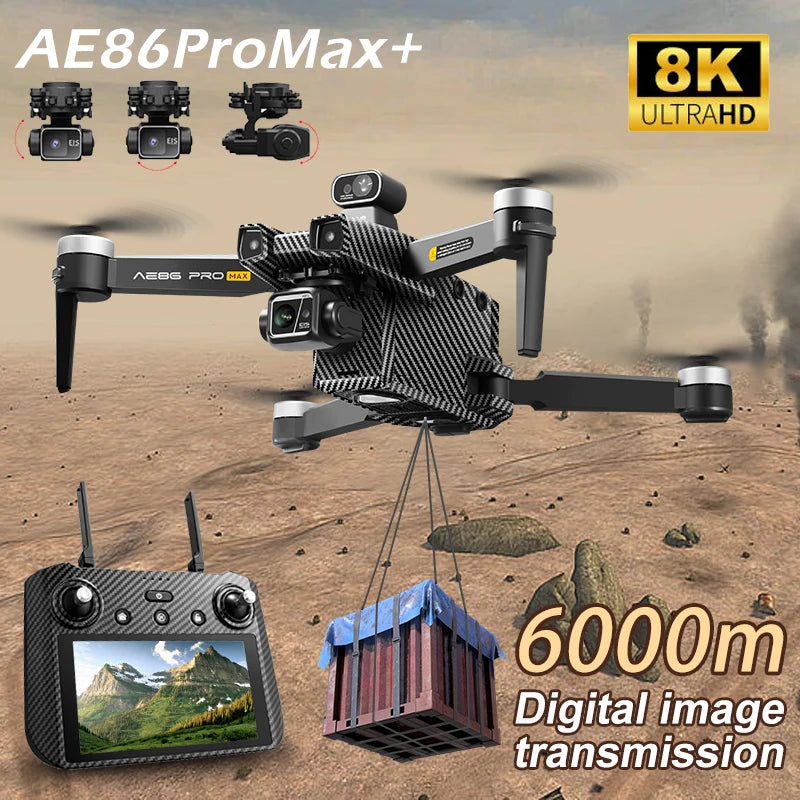 3-axis Gimbal Drone with Camera Professional 8K Dual Camera GPS Dron Thrower 360° Obstacle Avoidance FPV 5G Image Transmission