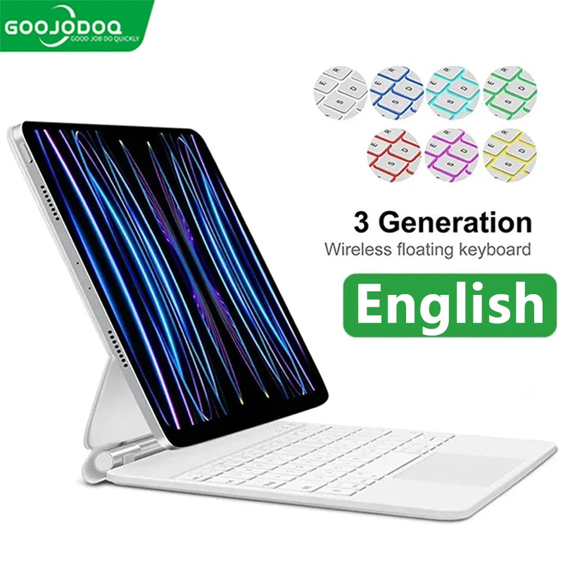 GOOJODOQ Magic Keyboard for iPad Pro 11 2024  Air 4 Air 5 Air 6 for iPad 12.9 10th Generation 6th 5th 4th 3rd Gen Cover Case