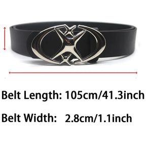 Women Belt Punk Star Buckle Belt Design Cross Metal Vintage Gothic Men Women Y2K Belt Pu Leather Waistband Pants Jeans Lady Belt