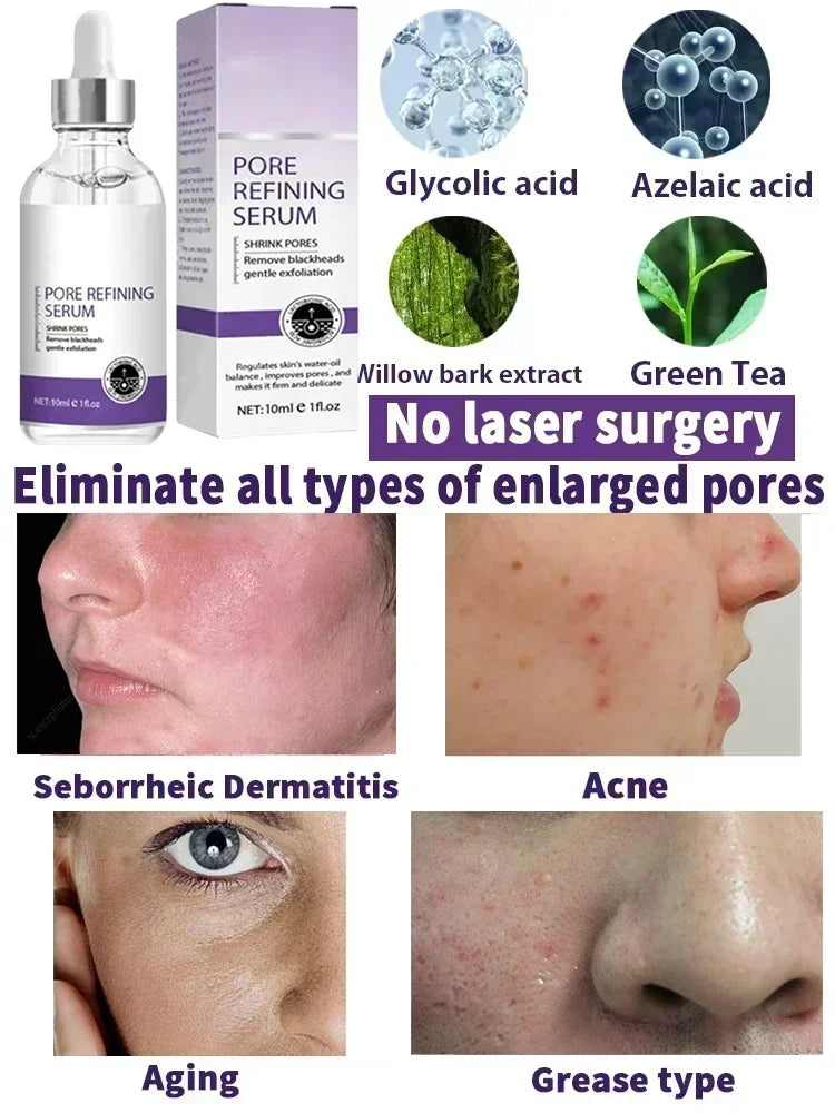 Hyaluronic Acid Serum Pore Shrinking Serum Face Tightening Repairing Facial Essence Repairing Smooth Skin Care090434