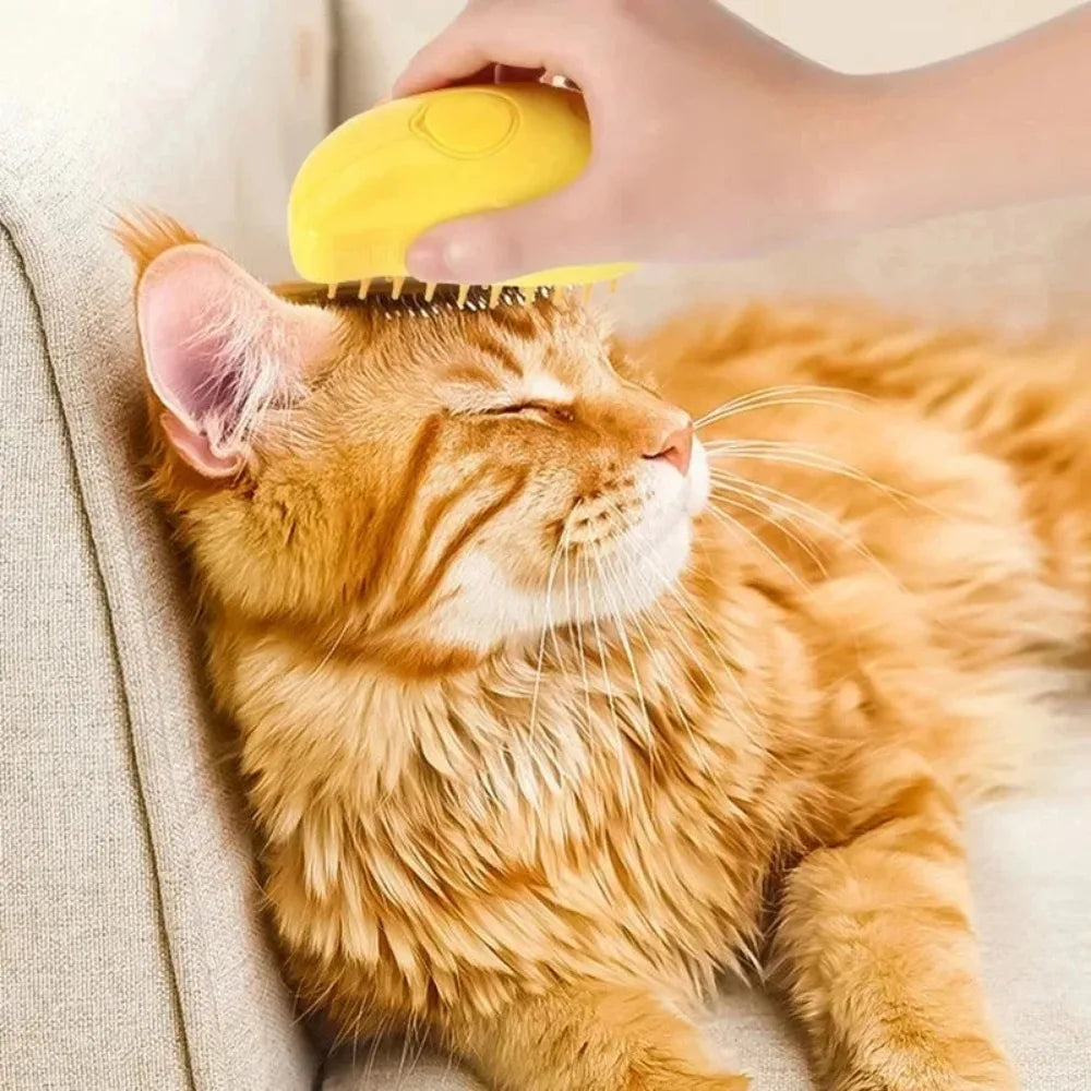 Cat Dog Steam Brush Electric Spray Water Spray Kitten Pet Comb Soft Silicone Depilation Cats Bath Hair Brush Grooming Supplies