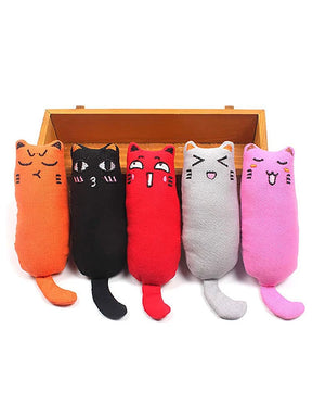 Funny Interactive Crazy Cat Toy Pet Kitten Chewing Teeth Grinding Catnip Toys Claws Thumb Bite Cat Mint Game Playing Pillow