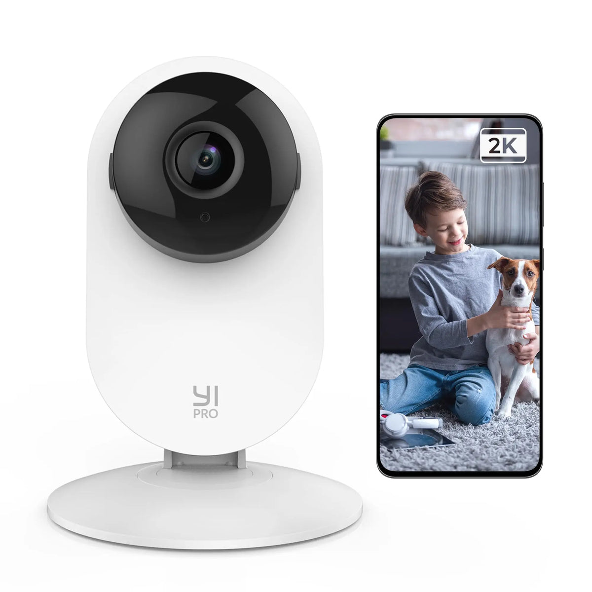 YI Pro Home 2K Wifi Surveillance Camera 3MP IP CCTV Smart Home Baby Pet Monitor Security Protection Compatible with Alexa