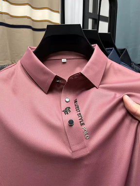 High-End Spring Summer Business  High Quality Short Sleeve Polo Shirt Long sleeved New Men Fashion Casual No Trace Printing