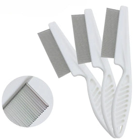 Pet Hair Shedding Comb Stainless Steel Flea Comb for Cat Dog Pet Comfort Flea Hair Grooming Comb Pet Cleaning Supplies ﻿