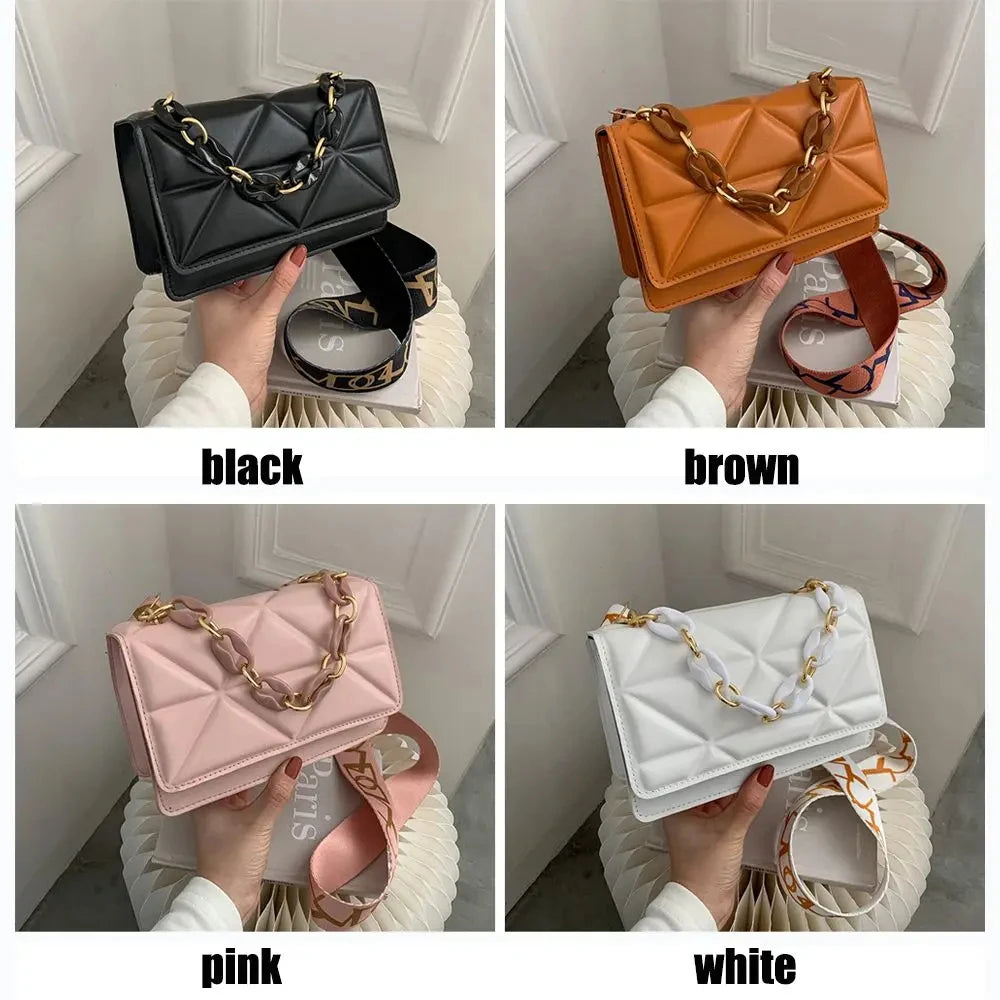 Fashion Women Shoulder Bag Handle Handbags PU Leather Women Flap Bag Female Large Capacity Vintage Casual Crossbody Bag