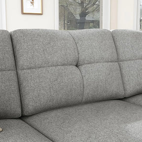 Convertible Sectional Sofa L Shaped Couch for Small Apartment Reversible Sectional Couch for Living Room Light Grey