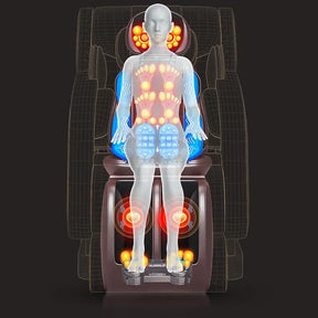 Electric Full Body Massage Chair Neck Back Waist Massage Cushion Heating Vibrate Massaging Pad Seat Sofa Relaxation For 110/220V