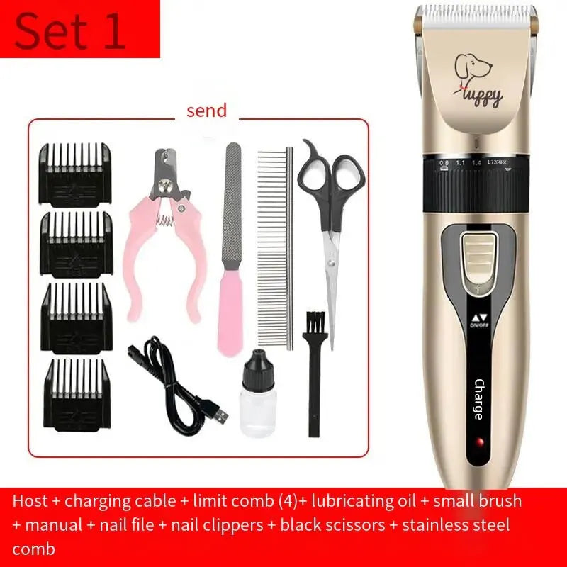 Pet Shaving Machine Dog Clipper Sets Dog Hair Grooming Barber Trimmer Set Cordless Rechargeable Pet Shaving Machine Pet Supplies