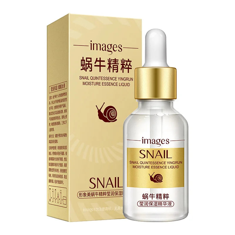 Images Snail Serum Hyaluronic Acid Collagen Anti Wrinkle Anti Aging Whitening Skin Repair Facial Care Acne Treatment Liquid Face