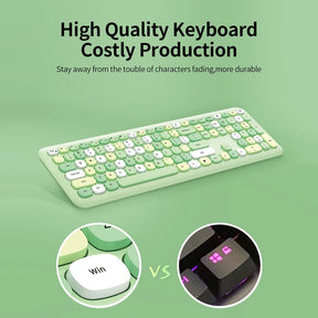 Mofii Wireless Keyboard and Mouse Combo Slim Compact 2.4G USB Full Size Wireless Mouse and Keyboard Combo 110 Keys Keyboard