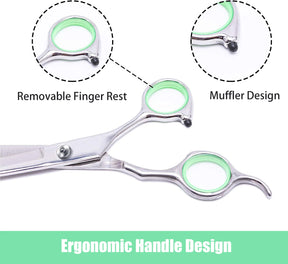 Pet Hair Scissors Grooming Stainless Steel Dog Scissors Pets Shears Animal Cutting Feet Ear Eye Hair Trimming