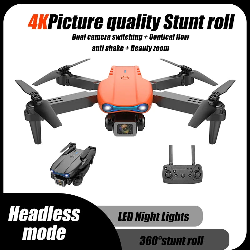 2024 New E99 Pro Drone With 4K Professional Camera 50x Zooming And LED Night Flight Lights Long Endurance Helicopter Toy Gift