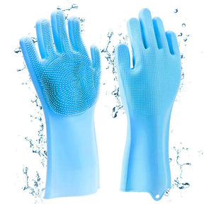 Pet Grooming Cleaning Gloves Dog Cat Bathing Shampoo Glove Scrubber Magic Dishwashing Cleanner Sponge Silicon Hair Removal Glove