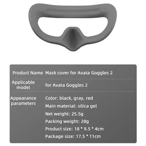 Wtohoby Silicone Cover for DJI Avata Goggles 2 Flight Glasses Sweat -proof Non-slip Eye Mask RC Quadcopters Drone Accessories