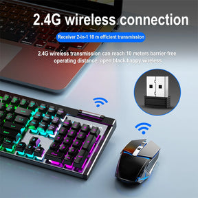 T610 Wireless Keyboard & Mouse Combo Rechargeable Notebook, Desktop Office, Home Gaming, E-sports Keyboard & Mouse