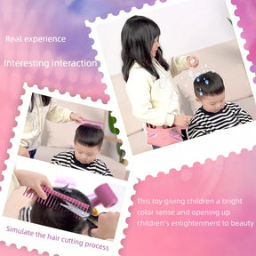 Kids Hair Beauty Makeup Set Girl Simulation Hair Dryer Fashion Styling Tool Pretend Play Children Toys House Gift