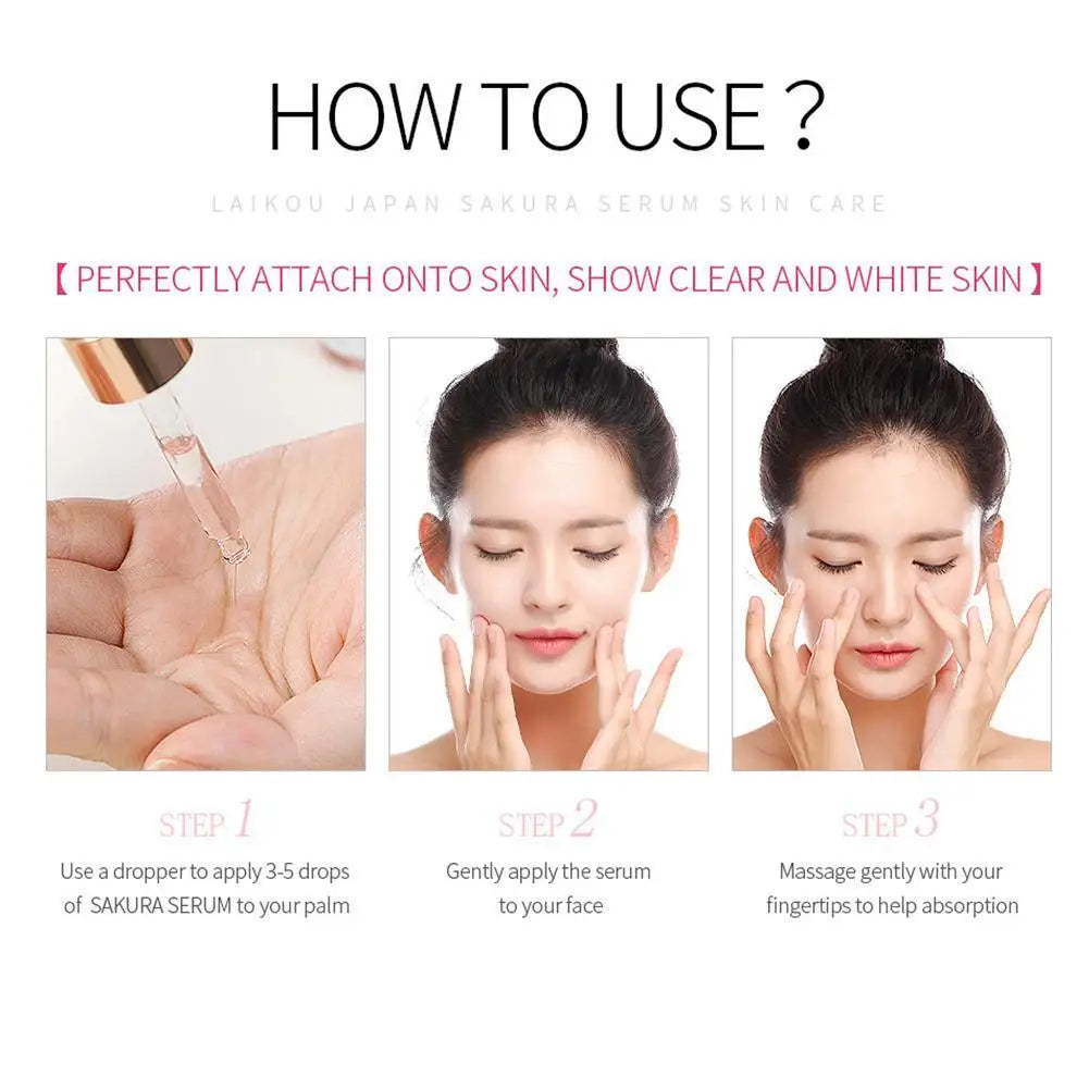 3pcs 1ml Serum Japan Essence Moisturizing Hyaluronic Acid Pure Brighten Skin Tone Face Serum Care Skin