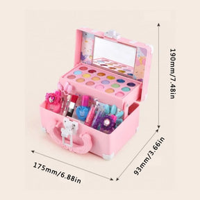 Kids Makeup Cosmetics Playing Box Princess Makeup Girl Toy Play Set Lipstick Eye Shadow Safety Nontoxic Kids Toys for Girls