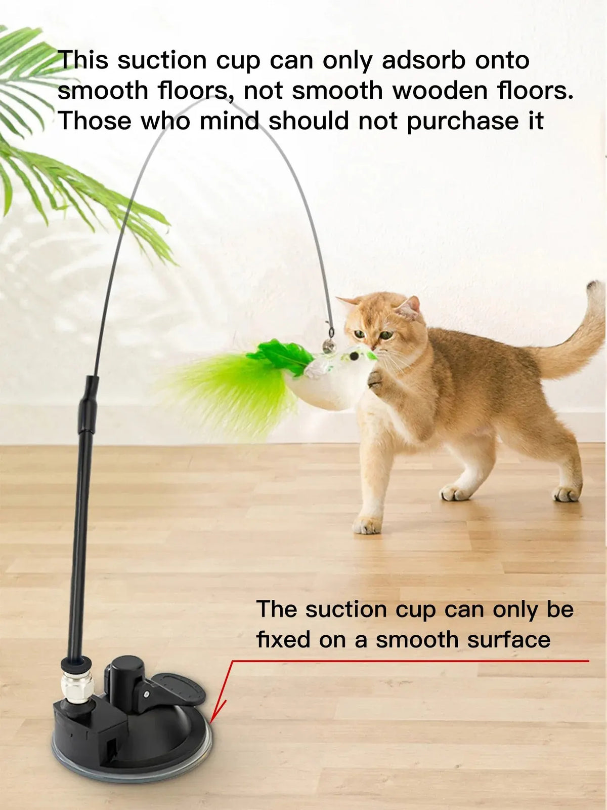 1pc Cat Teaser Wand With Interchangeable Steel Wire Toy Heads, Fun Toy For Kitten Or Cat To Play And Scratching